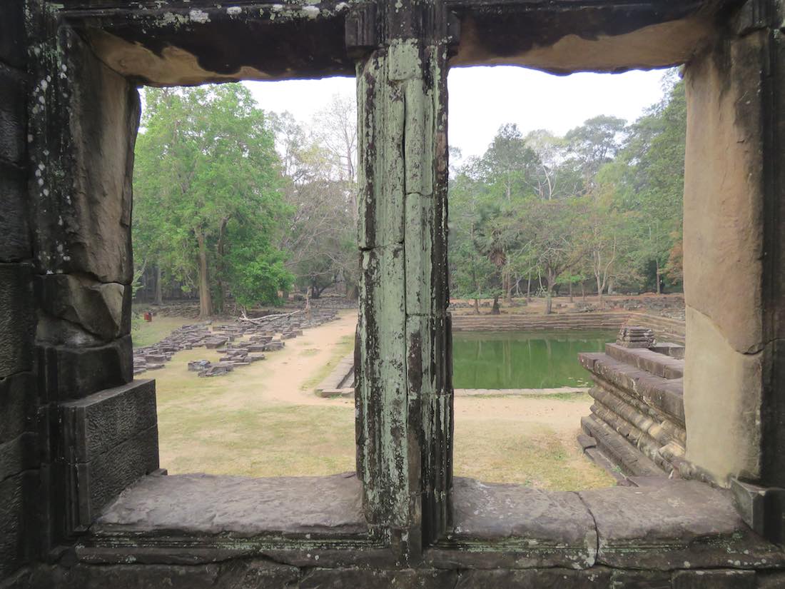 view out windows of a temple