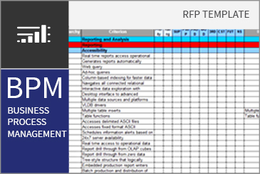 Business Process Management Bpm Rfi Rfp Template Bpi The Destination For Everything Process Related