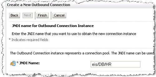 Outbound Connection JNDI Name