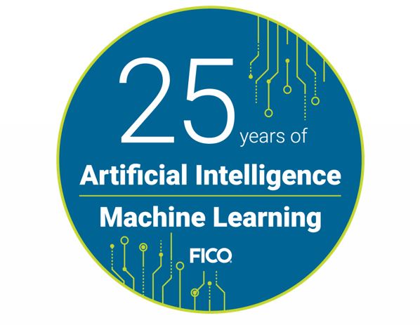 FICO 25 years of AI and machine learning logo