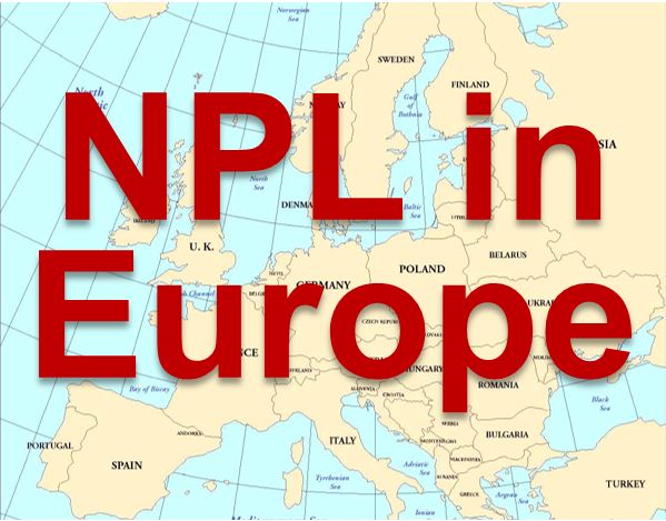 NPL in Europe on European map