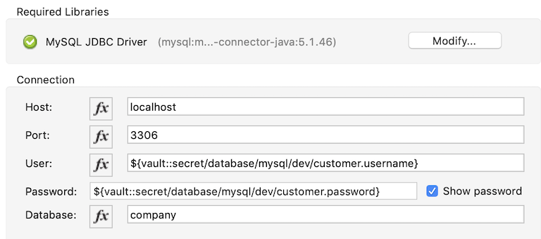 Database Connection Screenshot