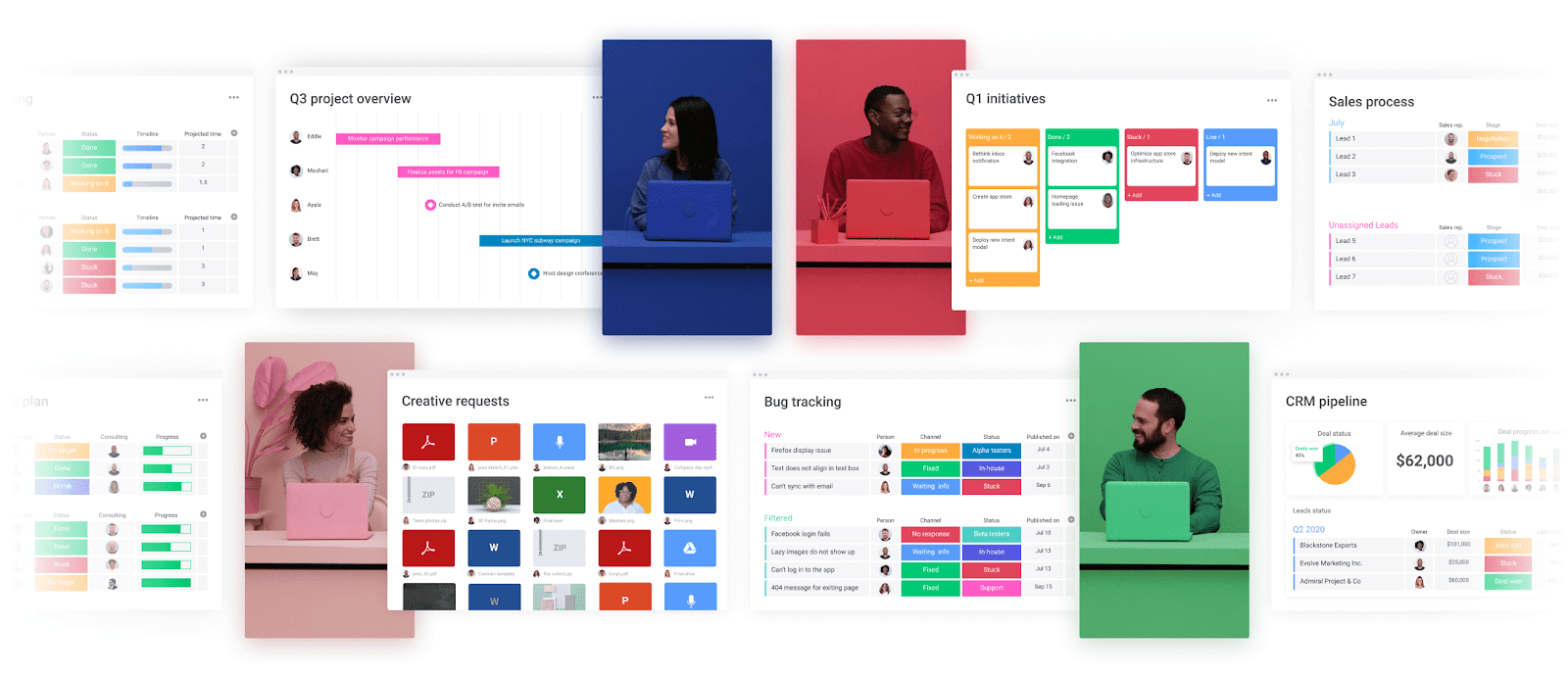 monday.com's visual dashboards make it easy to see work at a glance.