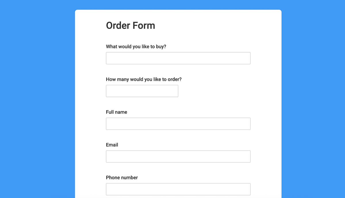 online order form template monday.com