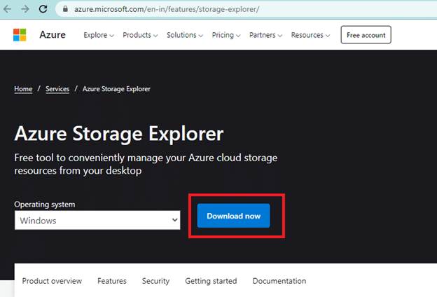 Download Azure Storage Explorer