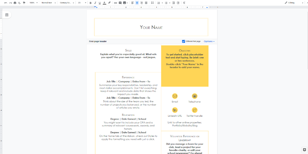 Google Docs Templates - Crisp and Clean Cover Letter template
