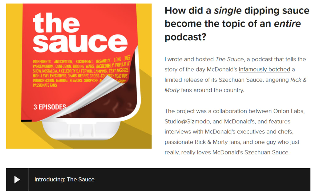 The Sauce, a McDonald’s podcast