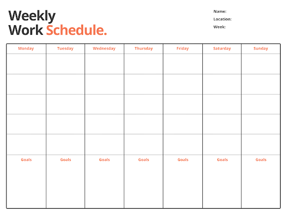 What is a week schedule template, and why is it important? - BPI - The ...