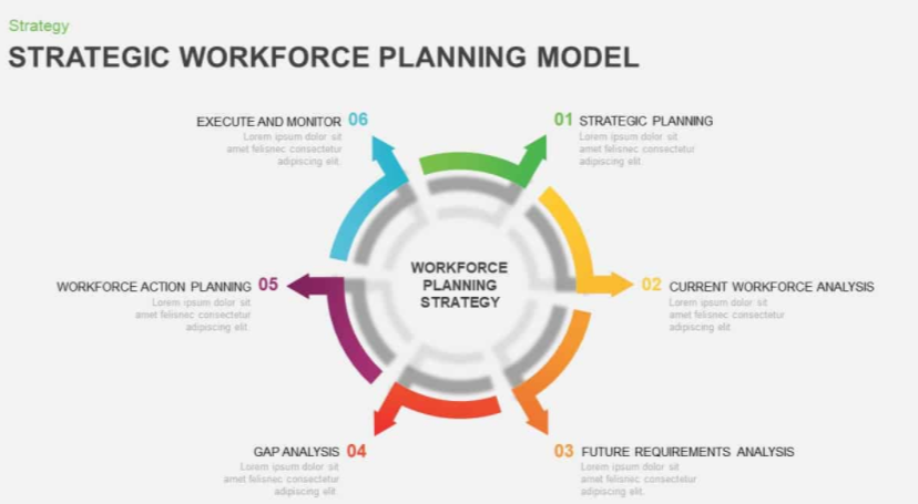 screenshot of strategic workforce planning model