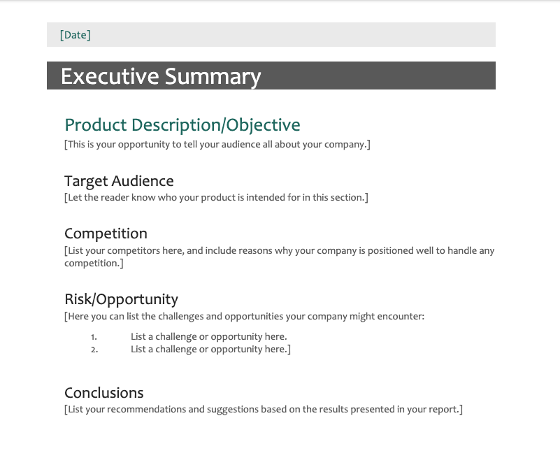 screenshot of risk and opportunity analysis