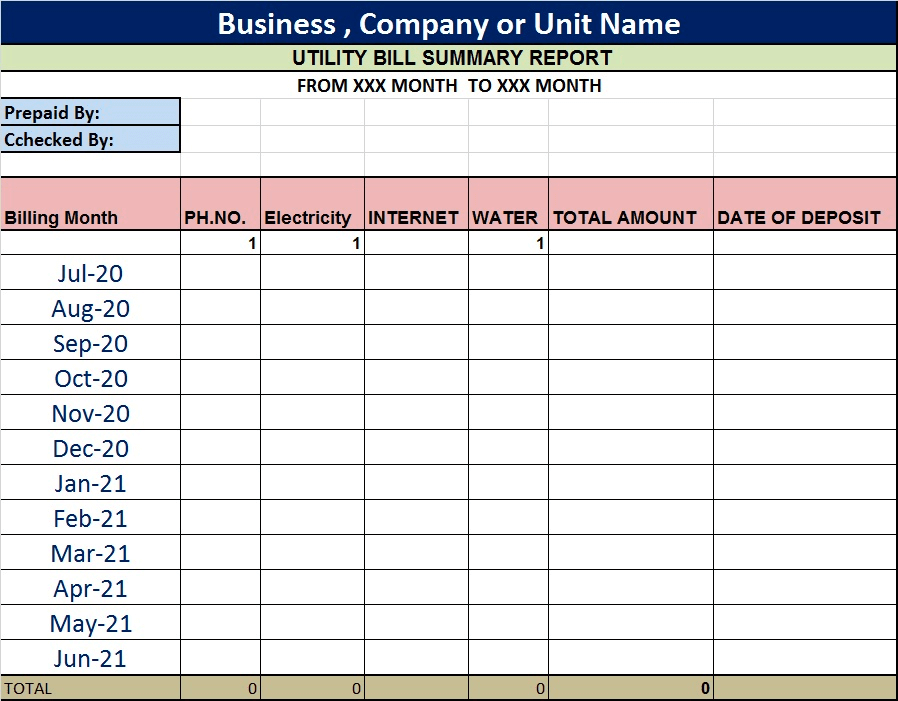 statement template for excel