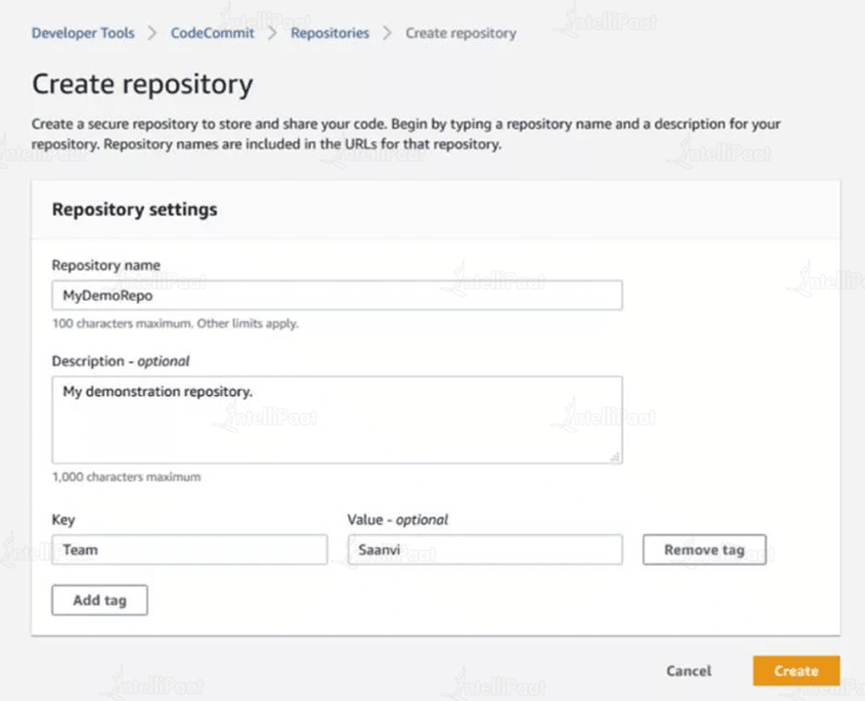 Creating an AWS CodeCommit Repository