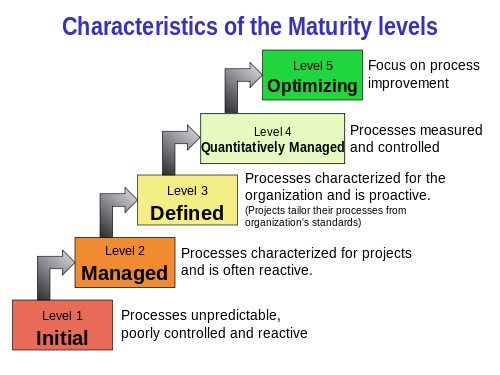 Capability maturity levels according to CMMI