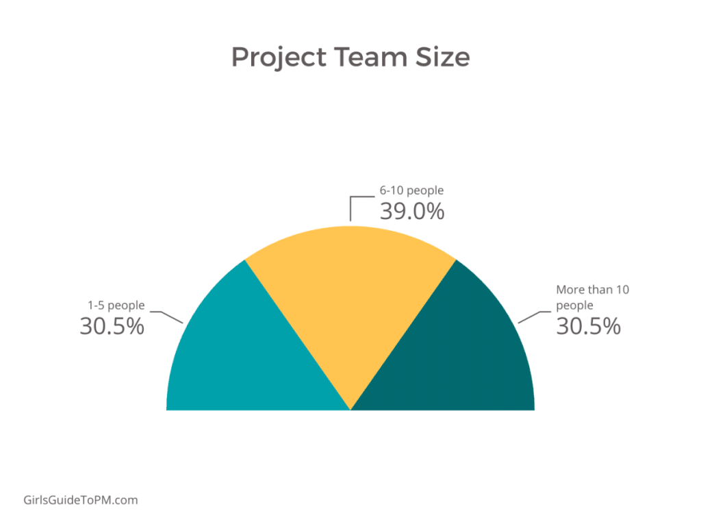 graphic showing size of project teams