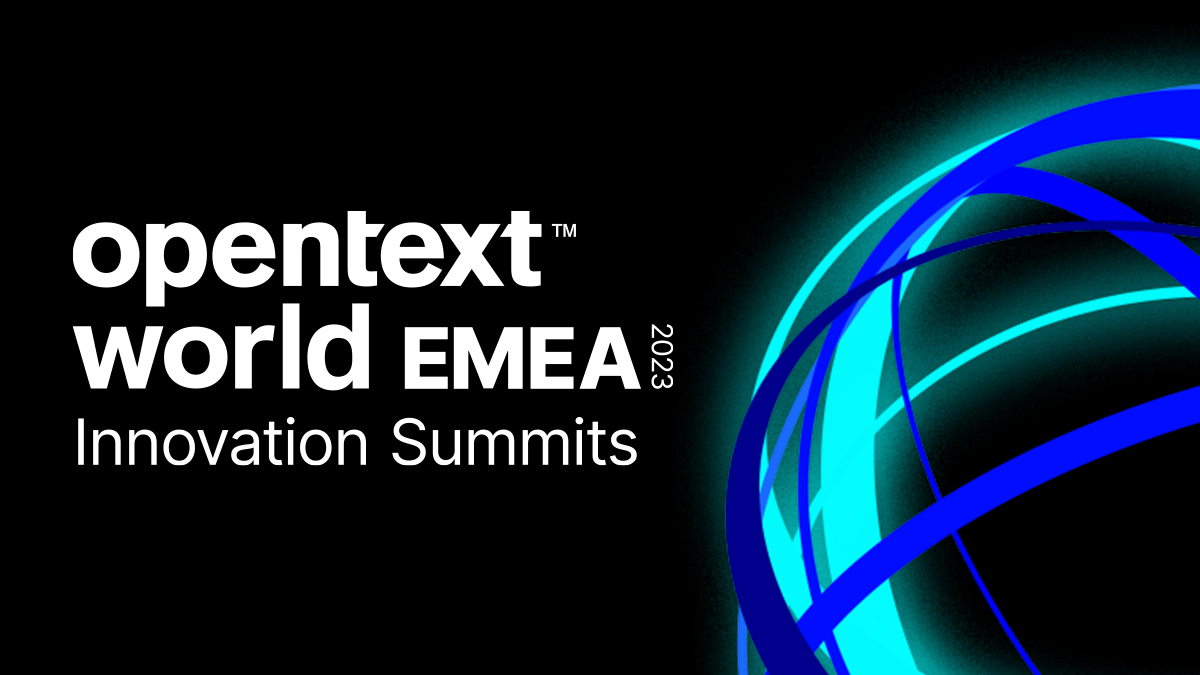 OpenText World EMEA 2023 - Innovation Summits