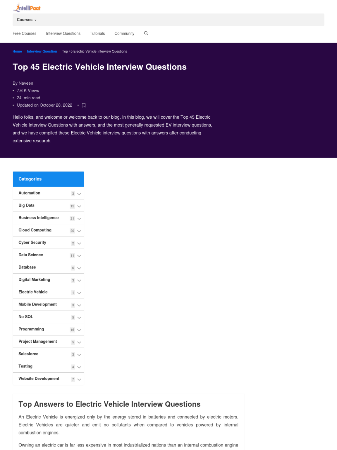 Top 45 Electric Vehicle Interview Questions BPI The destination for