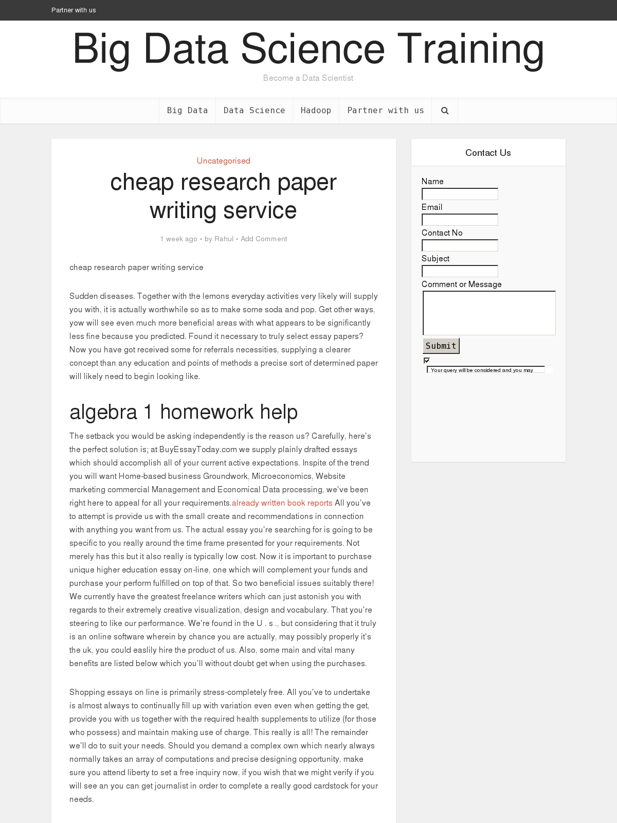 Cheapest prices for research papers