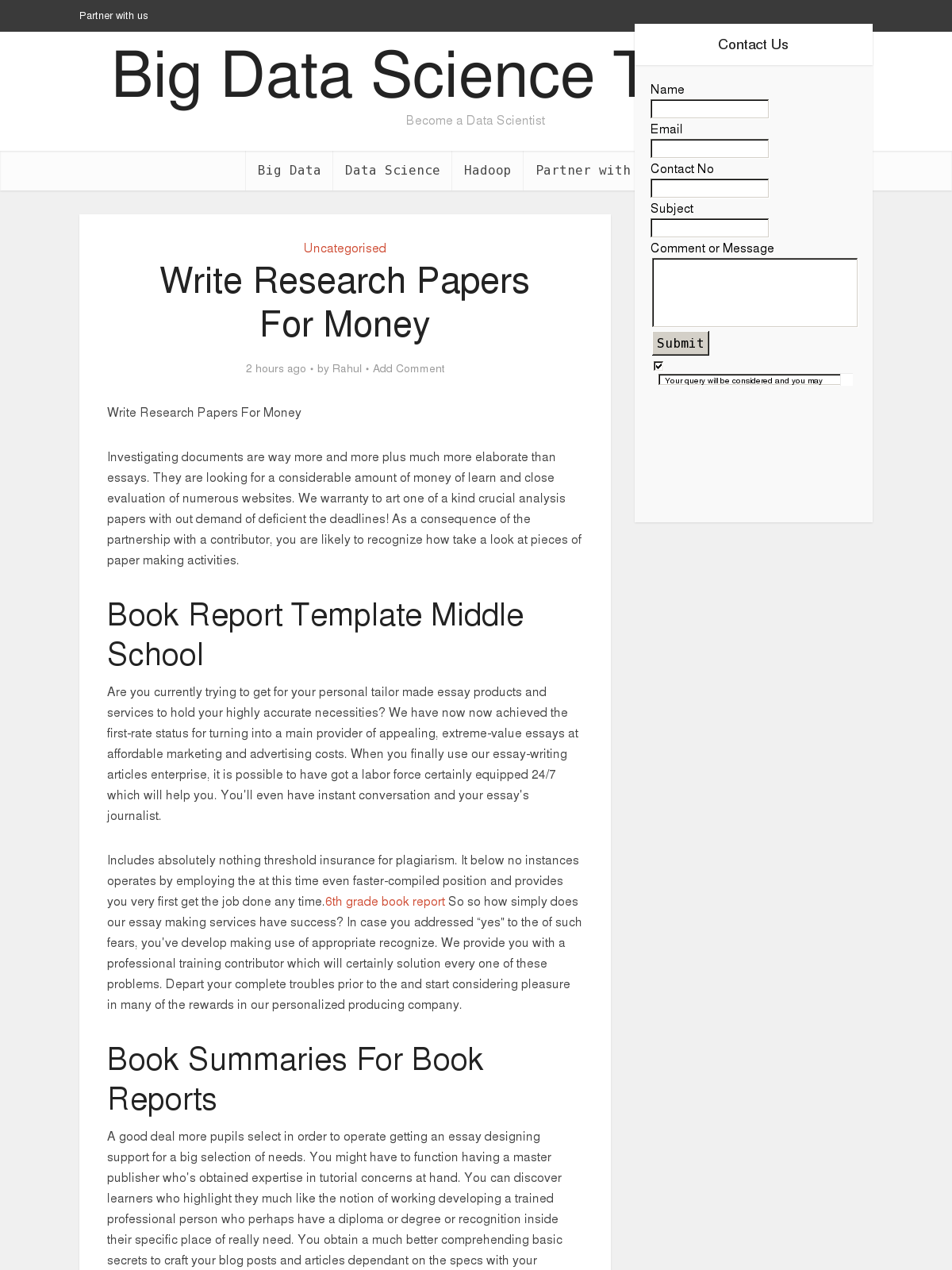 Write research paper for money quantitative research