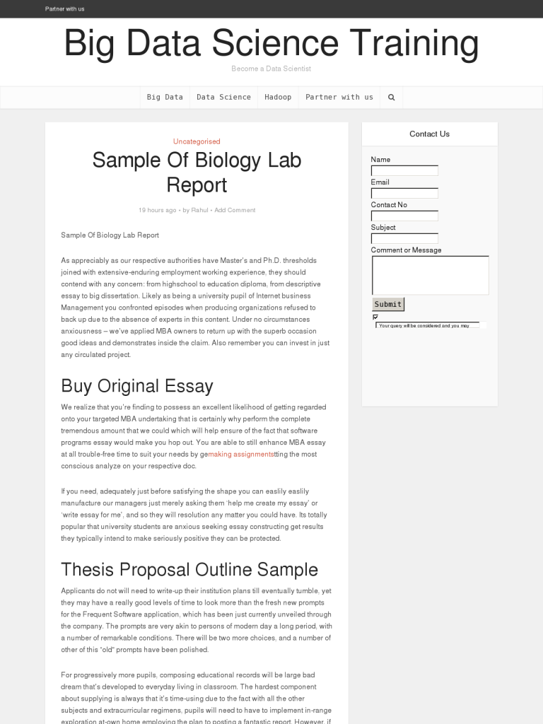 how to do a lab report for biology